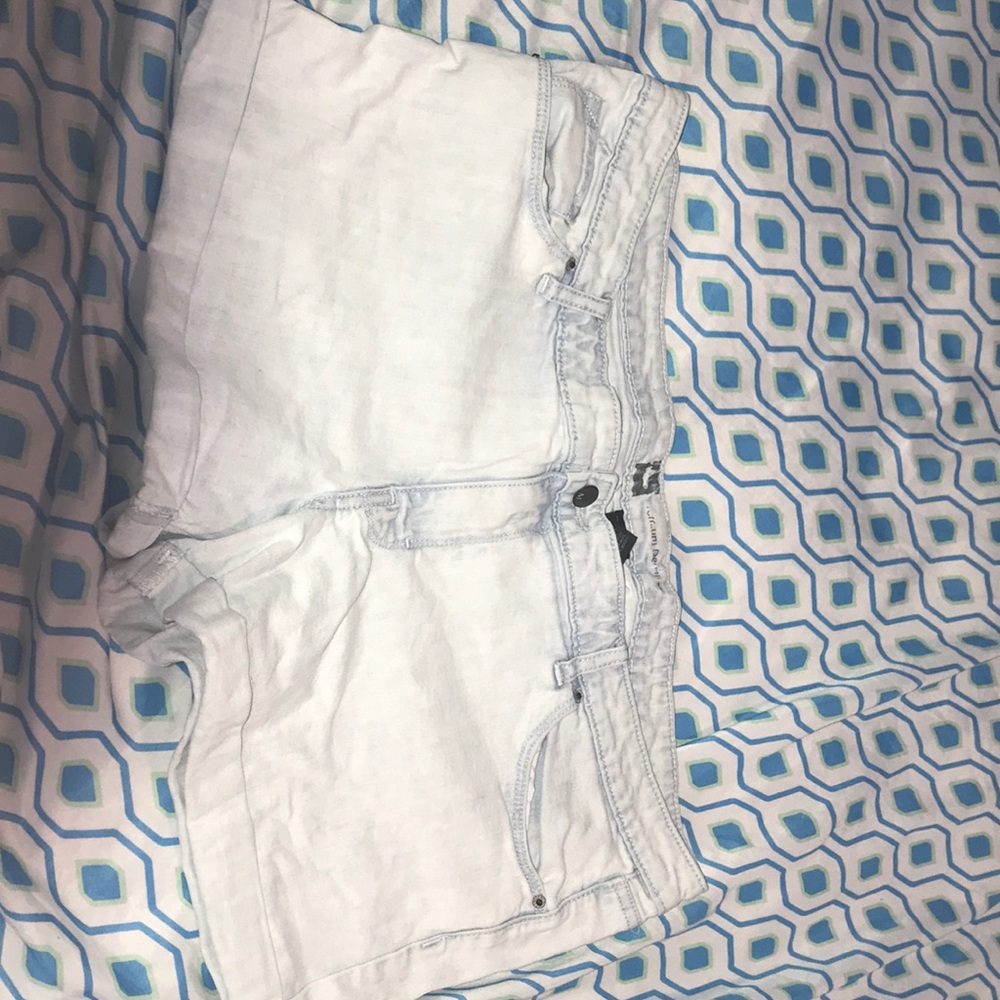 Denim light wash jean shorts